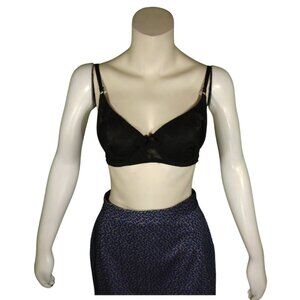 Women Black Lace Padded Bra